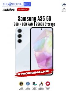 Samsung A35 5G - 8GB RAM - 256GB Storage - PTA Approved - 12 Months Warranty - Light Blue - The Original Bro Mobiles - TOB36